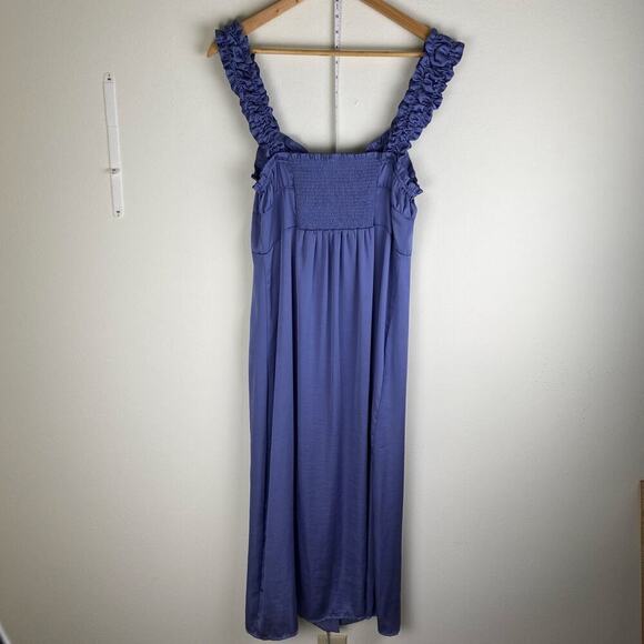 Free People Scorpio Shine Midi Dress Size Large Blue Lilac - Picture 9 of 14